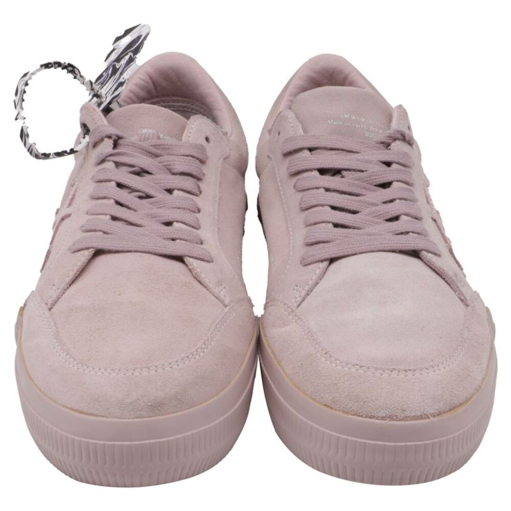 Off-White Vulcanized Low Sneakers in Pink Suede